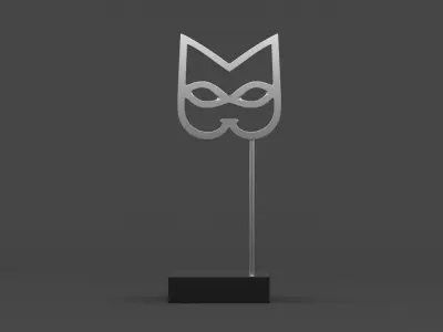Cat Carnival Mask 3D model