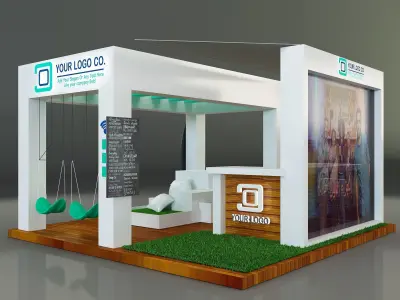 kiosk partition booth a144 3D model