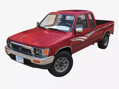Toyota Hilux SR5 pickup Low-poly 3D model