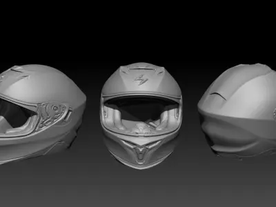High-Resolution 3D Scan - Scorpion EXO-520 Air Motorcycle Helmet 3D model