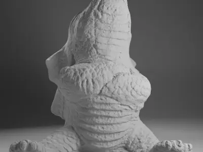 Offended Drake Statue Low-poly 3D model