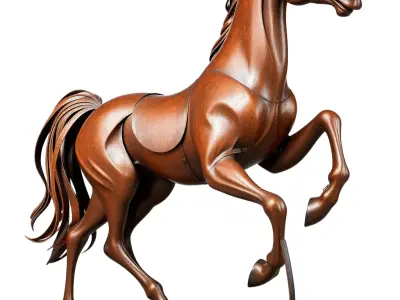 Elegant Brown Horse model pack Low-poly 3D model