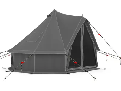 Regatta Canvas Bell Tent 3D model