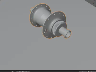 Chrisking Hub for Mountain bike Low-poly 3D model