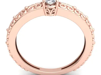 luxury Fancy Ring55 3D print model