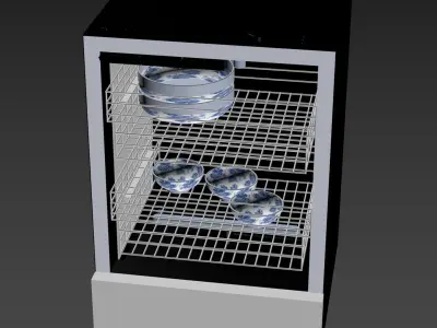 Dish-washing machine Low-poly 3D model