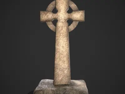 Viking Gravestone Low-poly 3D model