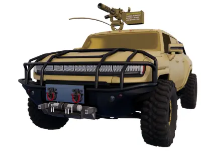 HUMMER EV COMBAT VEHICLE Low-poly 3D model