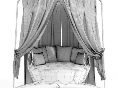 Roberti Rattan Gravity swing sofa 3D model