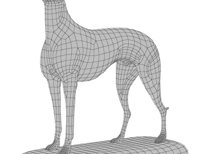 Greyhound Sculpture 3D model purchase
