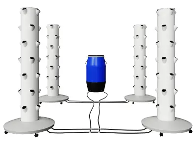 3D Aeroponics tower 3D model