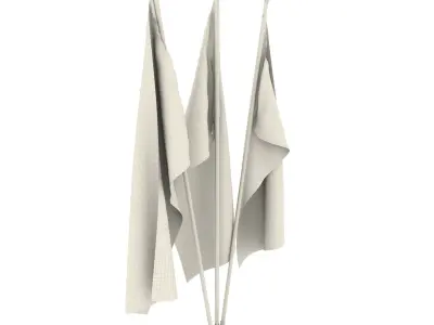 Costa Rica Flag Pack 3D model
