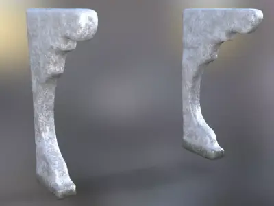 Stone Corbel Medieval Architectural 3D model