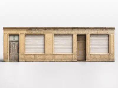 Old Market Realistic Asset Low-poly 3D model
