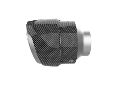 Exhaust Muffler Tip with Carbon Cover 3D print model