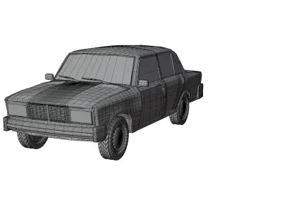 Old Car  Lada Riva 3D model