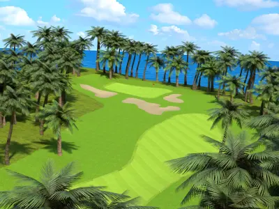 Tropical Golf Course 3D model