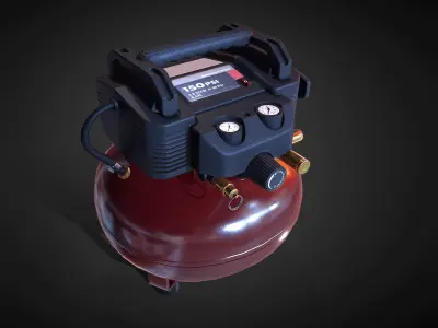 Hend Held Air Compressor - Low Poly Low-poly 3D model