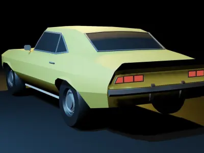 Low-Poly Chevrolet Camaro 1969 Low-poly 3D model