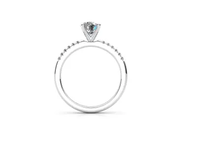 aj-02 diamond engagement ring gold 3D print model