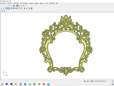 Classic mirror frame wood carving interior luxurious 3D model 3D model