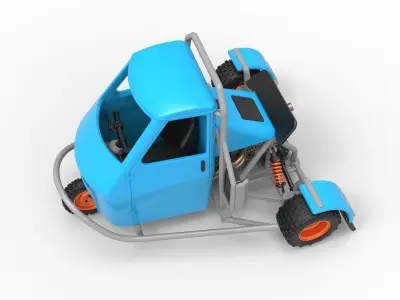 Ape car proto for dirt Scale 1 to 25 3D print model