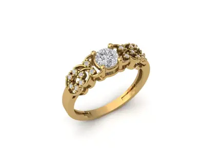 Rings for Women Womens Rings Stone Ring Ready STL 3DM Models  3D print model 23