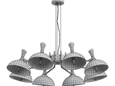 ambrella-light-traditional-tr9084 chandelier made of brass an... 3D model