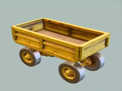 Toy train cargo car 3D model