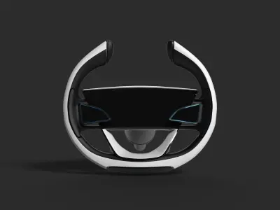 Car steering 3D model