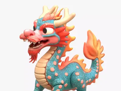 Chines Dragon Low-poly 3D model