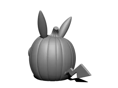 Pikachu Halloween Pumpkin  3D print model