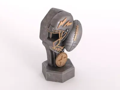 American Football Trophy 3D model