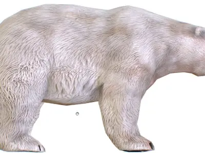 LowPoly Model White Polar Bear Low-poly 3D model