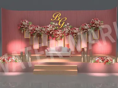 3d wedding stage 3D model