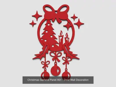 06 Christmas Garlands Panel Collection - Door Decoration