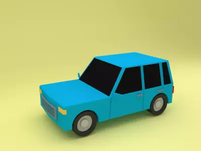 low poly car Low-poly 3D model 21