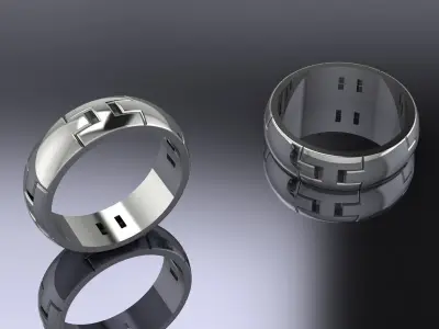 Gold  Ring Jewelry 3D print model