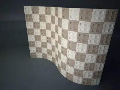 09 ARABIC PATTERN WALL Low-poly 3D model