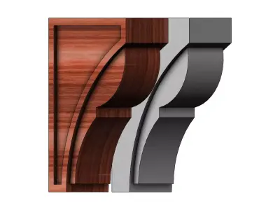 Simple steped Corbel for plaster and woodworking  3D print model