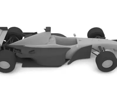Formula 1 Simplfied Low-poly 3D model