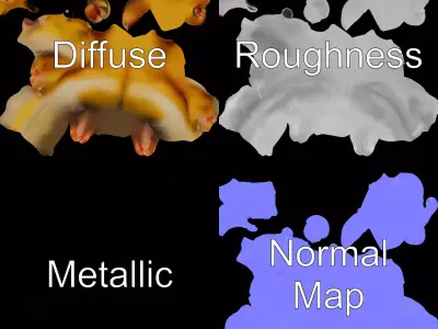 Golden Hamster model pack Low-poly 3D model