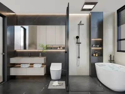 Vanity bathroom set 17 3D model