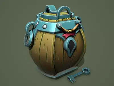 Barrel chest Low-poly 3D model