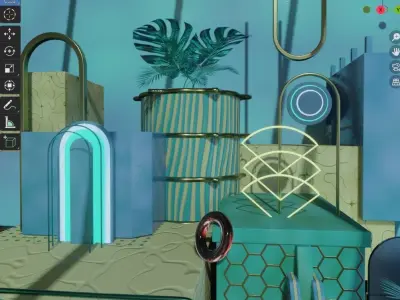 Confusion and Some Leaves - Abstract Art - DSZarts 3D model