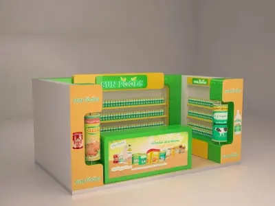 exhibition-stand-booth display stand for cosmetics 3D model