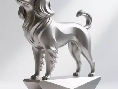 Dog Art Sculpture 3D print model