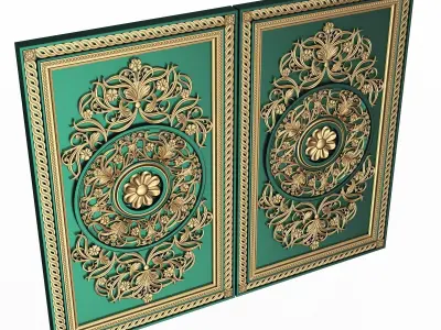 Backgammon Set Collection 01 Low-poly 3D model