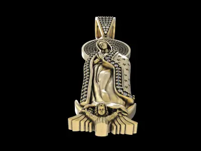 De Virgen De Guadalupe Pendant 3D print model