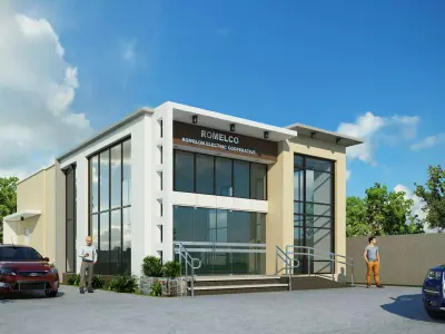 ONE STOREY OFFICE BUILDING WITH MEZZANINE 3D model